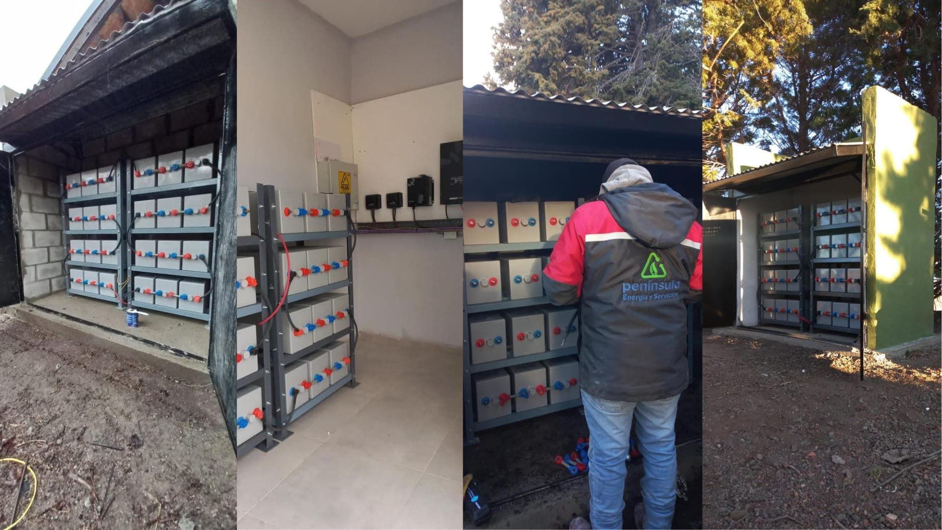 Sala con banco de baterías instalado por Península Energía y Servicios